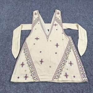 Free People Dress Womens Small Never Been Mini Embroidered Boho V Neck Swing
